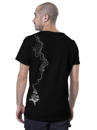 man t-shirt in black with a digital Alice in Wonderland print 